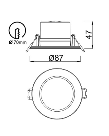 YUCATAN * EMPOTRABLE BLANCO LED IP65 - 6,5W - CCT
